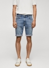 Mango Bermudas vaqueras slim fit - Azul medio