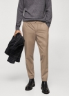 Mango Pantalón jogger slim fit cordón - Beige