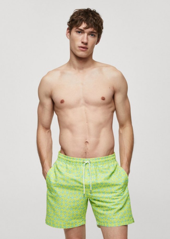 Mango Bañador cordón estampado estrella - Lima