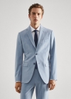 Mango Americana traje slim fit tejido comfort stretch - Azul celeste