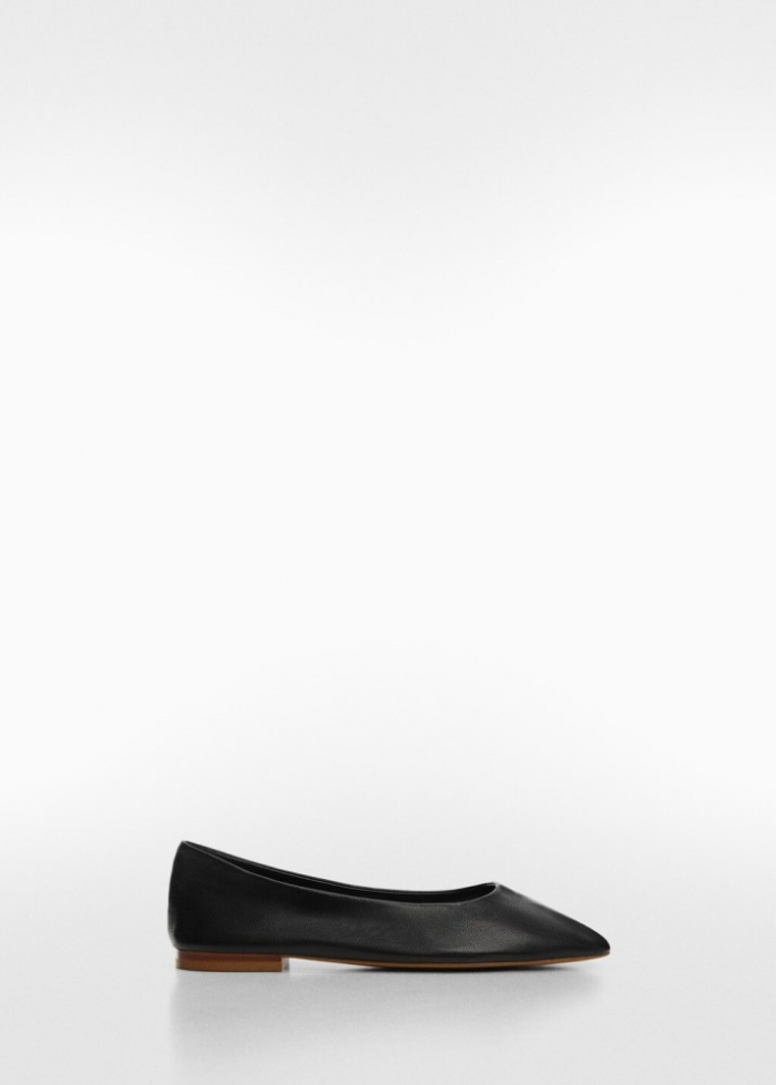 Mango Bailarina piel - Negro