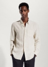 Mango Camisa slim fit 100% lino - Arena