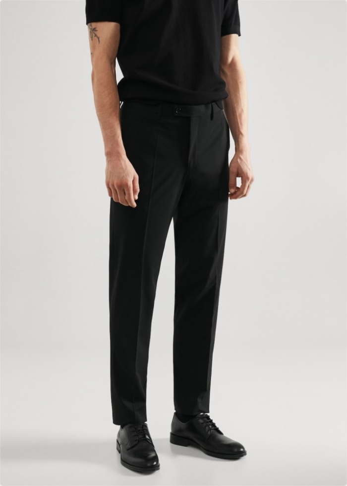 Mango Pantalón traje slim fit - Negro