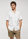 Mango Camisa 100% algodón regular fit - Blanco