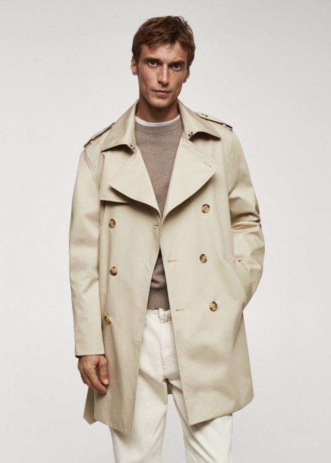 Mango Gabardina clásica water repellent - Marrón medio