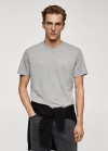 Mango Camiseta básica algodón - Gris medio vigoré