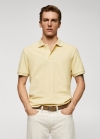 Mango Polo 100% algodón pique - Amarillo