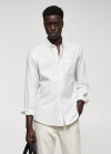 Mango Camisa regular fit Oxford algodón - Blanco