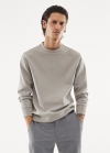 Mango Sudadera tejido reciclado transpirable - Gris hielo