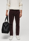 Mango Pantalón pana slim fit crop - Vino