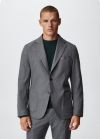 Mango Americana traje lana - Gris