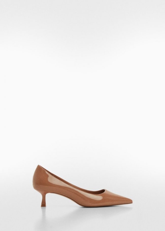Mango Zapato tacón kitten - Marrón medio