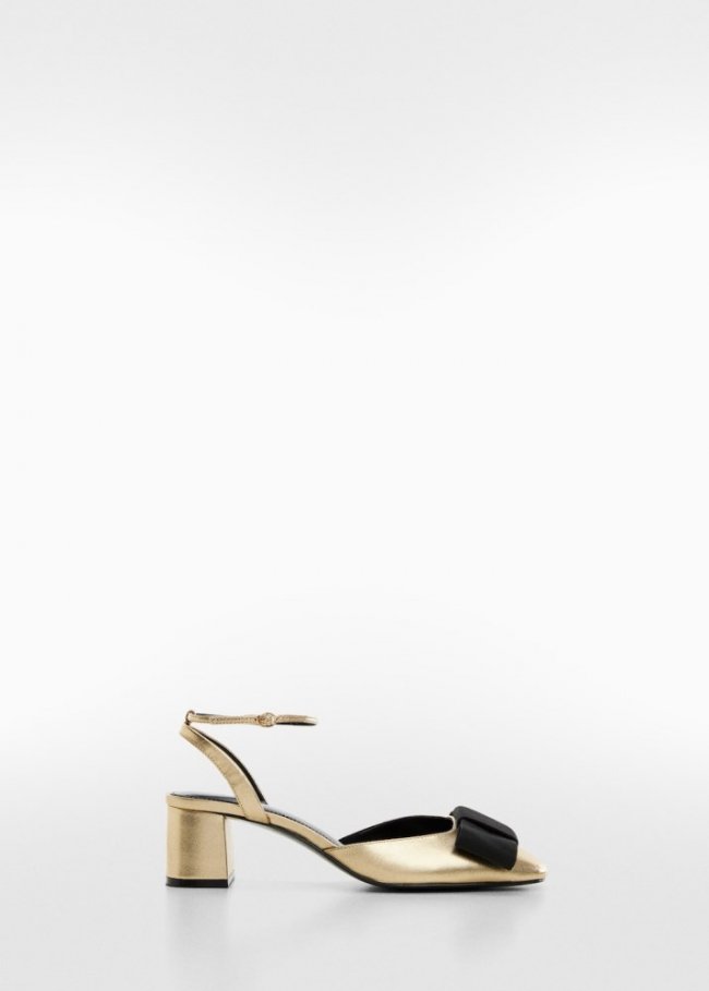 Mango Zapato metalizado lazo - Oro