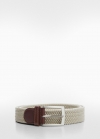 Mango Cinturón trenzado elástico - Beige