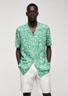 Mango Camisa fluida estampado floral - Verde