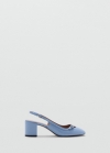 Mango Zapato tacón hebilla - Azul