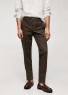 Mango Pantalón chino slim fit - Chocolate