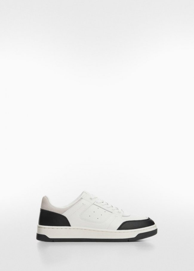 Mango Deportiva combinada piel - Negro