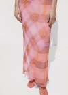 Mango Bailarina mesh semitransparente - Naranja
