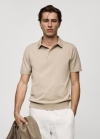 Mango Polo punto fino - Beige