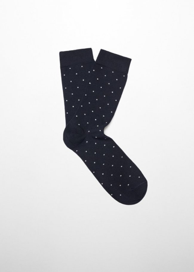Mango Pack de 2 calcetines algodón detalle bordado - Azul marino oscuro
