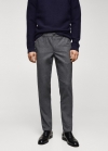 Mango Pantalón slim fit algodón estructura - Gris claro vigoré