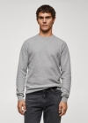 Mango Jersey algodón estructura - Gris medio vigoré