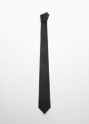 Mango Corbata micro estampado - Negro