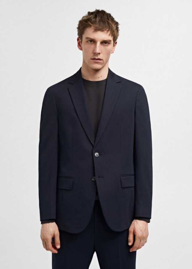 Mango Americana traje slim fit - Azul marino oscuro