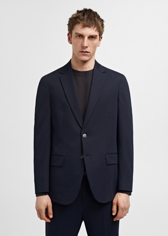 Mango Americana traje slim fit - Azul marino oscuro