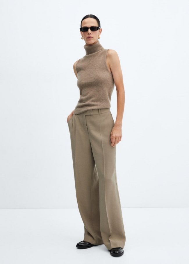 Mango Mocasín cadenas - Negro