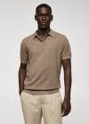 Mango Polo punto algodón - Verde oscuro