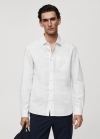 Mango Camisa popelín bolsillo - Blanco