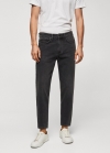 Mango Jeans tappered-fit lavado oscuro - Gris oscuro