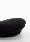 Mango Boina lana merino - Negro