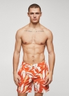 Mango Bañador estampado tropical - Naranja