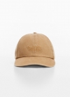 Mango Gorra mensaje bordado - Beige