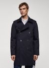 Mango Gabardina clásica water repellent - Azul marino oscuro
