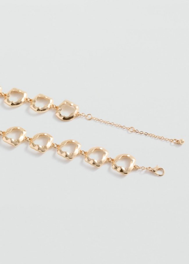 Mango Collar adornos geométricos - Oro