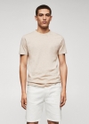 Mango Camiseta básica algodón lightweight - Beige