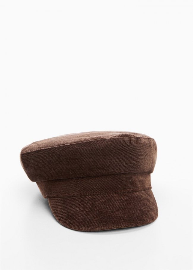 Mango Gorra baker pana - Marrón