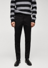 Mango Pantalón chino slim fit sarga - Negro