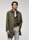 Mango Trench algodón water repellent - Khaki