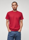 Mango Camiseta básica algodón lightweight - Rojo