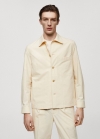 Mango Sobrecamisa 100% algodón bolsillo - Vainilla