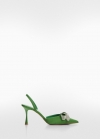 Mango Zapato tacón lazo - Verde