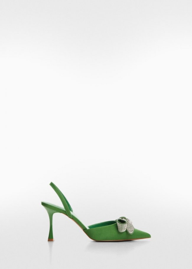 Mango Zapato tacón lazo - Verde