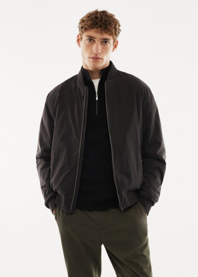 Mango Bomber ligera water-repellent - Negro
