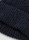 Mango Gorro algodón punto canalé - Azul marino oscuro