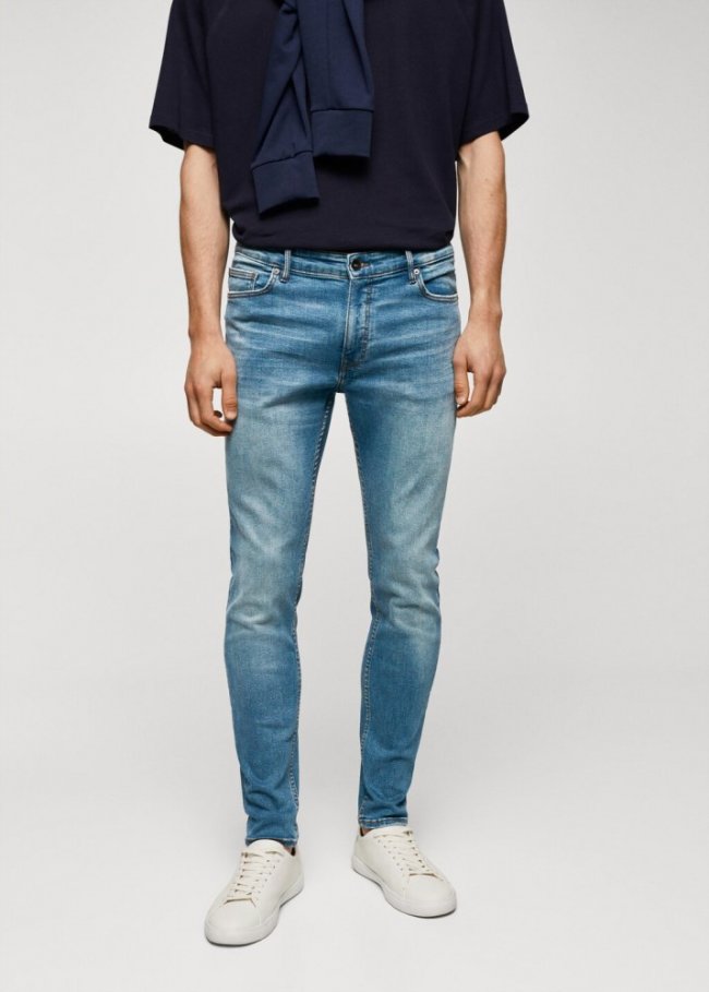 Mango Jeans Jude skinny fit - Verde menta